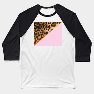 Copy of Pink and gold leopard print Baseball T-Shirt